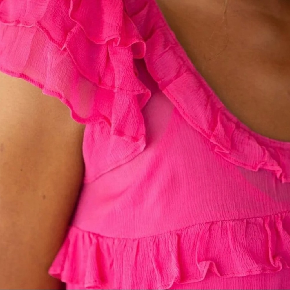 Cleobella Pink Ruffled Dress - Picture 3 of 7